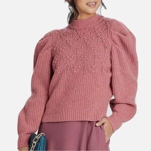 a new day Dusty Rose Cowl Neck Sweater